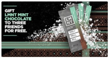 Free 3-Pack LMNT Mint Chocolate Electrolyte Drink Mix Samples