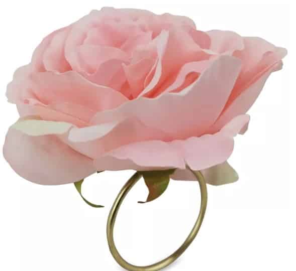 Macy's: Valentine's Day Pink & Red Ranunculus Napkin Rings, Set of 4 $7.99