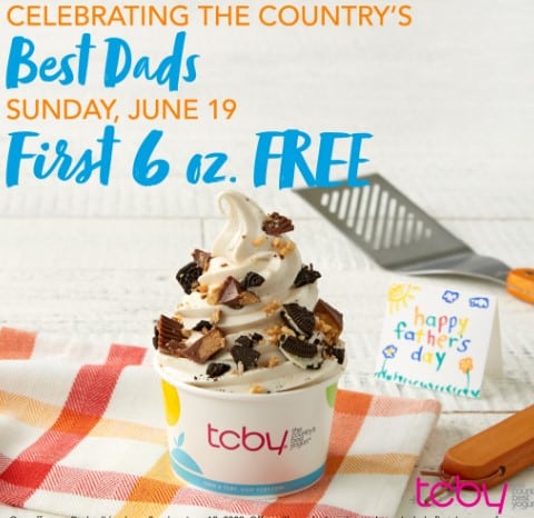 Free Froyo for Dads at TCBY on June 19th