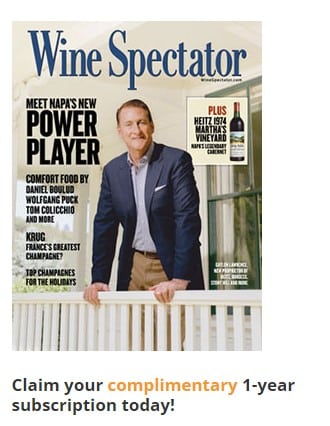 Free Subscription to Wine Spectator Magazine